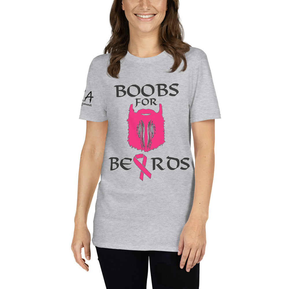 Boobs for Beards Short-Sleeve Unisex T-Shirt