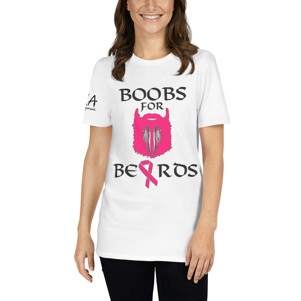 Boobs for Beards Short-Sleeve Unisex T-Shirt