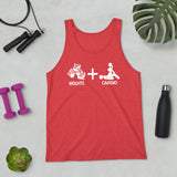 Weights + Cardio Unisex Tank Top