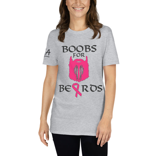 Boobs for Beards Short-Sleeve Unisex T-Shirt